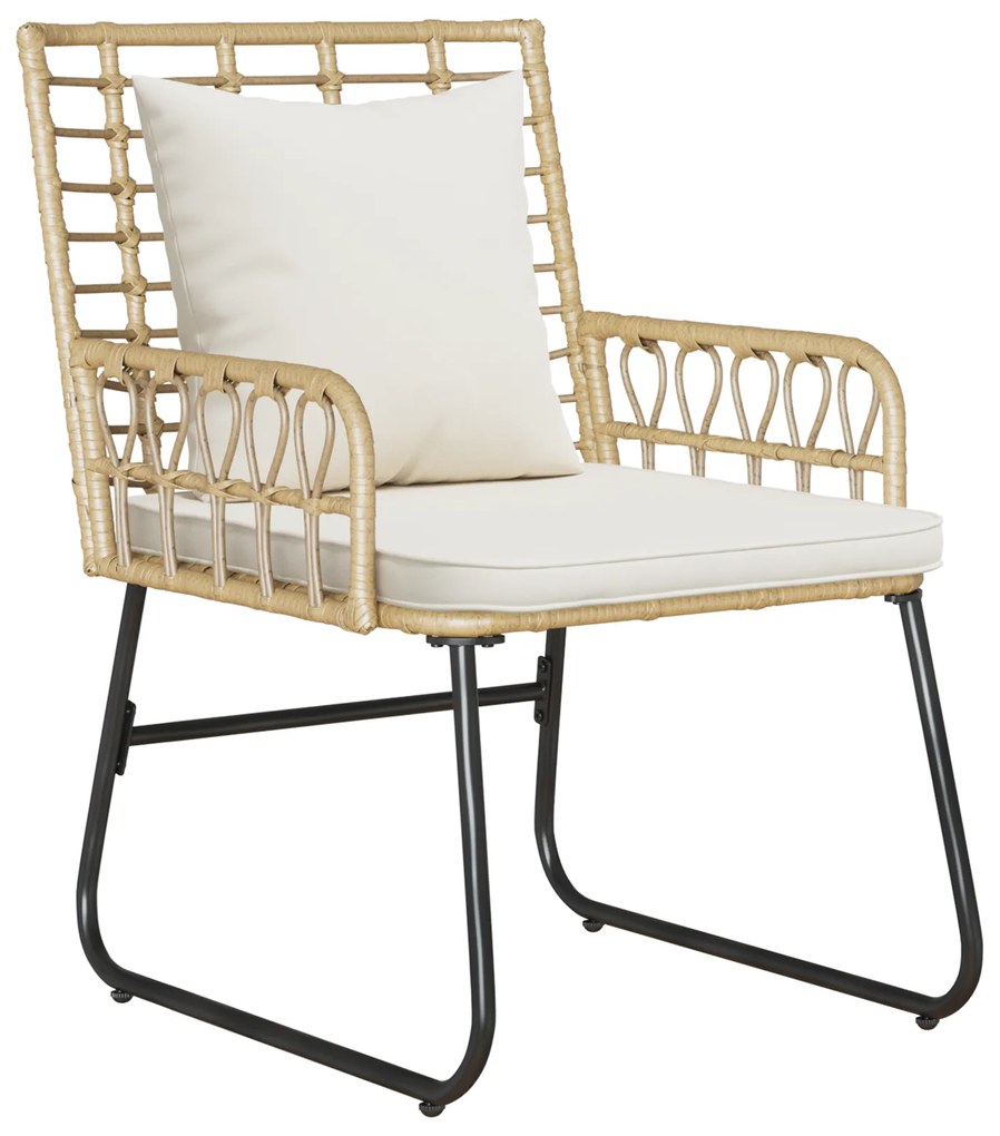 vidaXL Σέτ φαγητού για κήπο 3 pcs Μαύρο, Ανθρακί 35 x 35 x 45 εκ