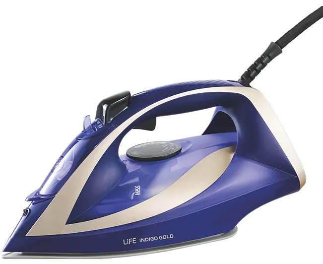 Life Indigo Gold Σίδερο Ατμού 3000W με Κεραμική Πλάκα και Συνεχόμενη Παροχή 30gr/min