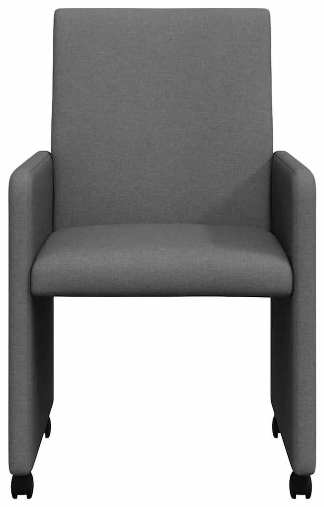 vidaXL Καρέκλα τραπεζαρίας 2 pcs Σκούρο γκρι 57 x 66 x 94 εκ ύφασμα