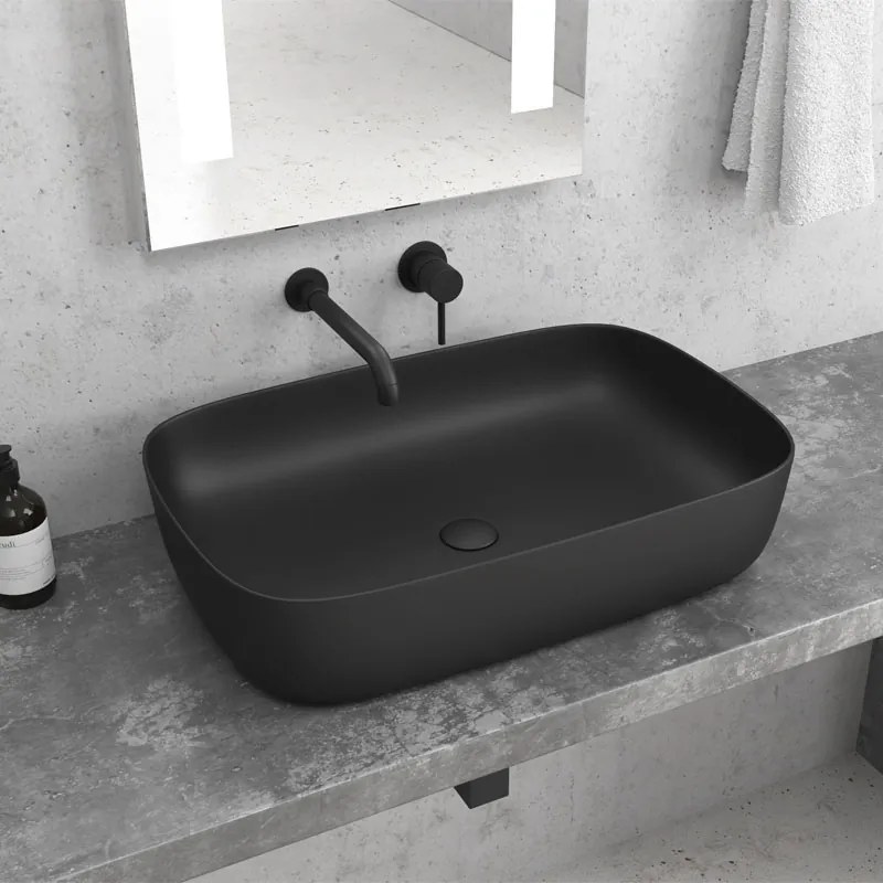 KARAG  MILOS Νιπτήρας επικαθήμενος Black Matt LT 2143-PMB KARAG 60x39x14,5cm KARAG-5206836049588