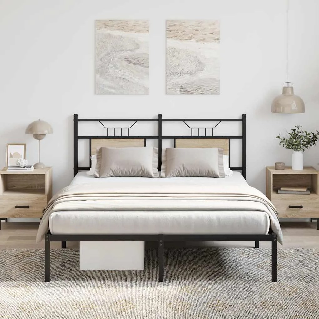 vidaXL Πλαίσιο Κρεβατιού Χωρ. Στρώμα Sonoma Δρυς 140x200εκ. Επ. Ξύλο