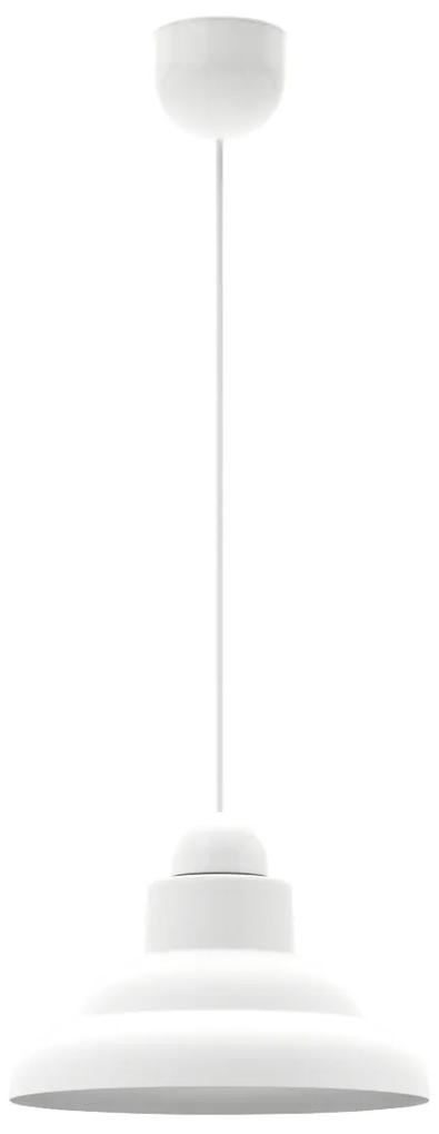 Κρεμαστό Μονόφωτο Φωτιστικό Γυάλινο Λευκό Ασημί Ε27 25x25x70cm - Γυαλί - FL-2359825WS