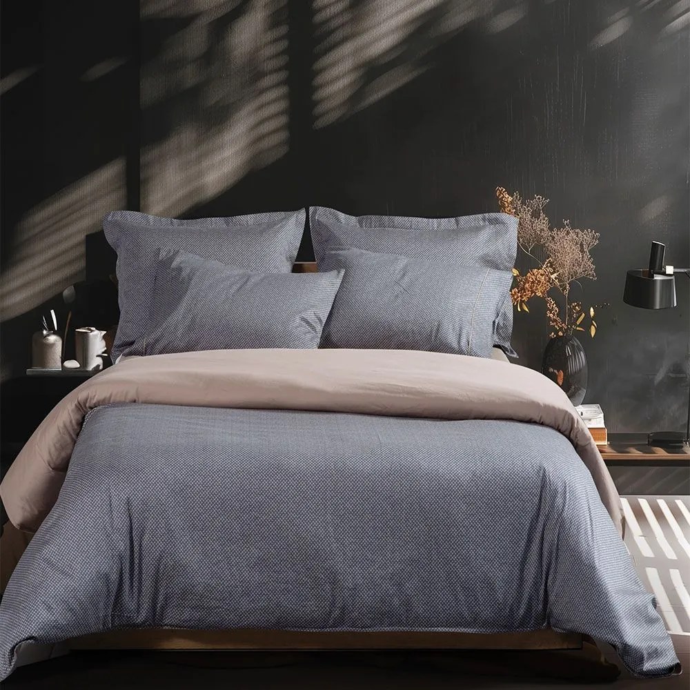 Σεντόνια Krambus (Σετ 4τμχ) Denim Nef-Nef Homeware Υπέρδιπλo 240x270cm 100% Cotton Satin