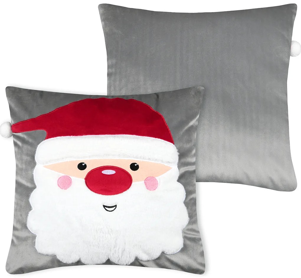 Χριστουγεννιάτικο Μαξιλάρι Βελουτέ (45X45) S-F Edgard Gris C1D337002