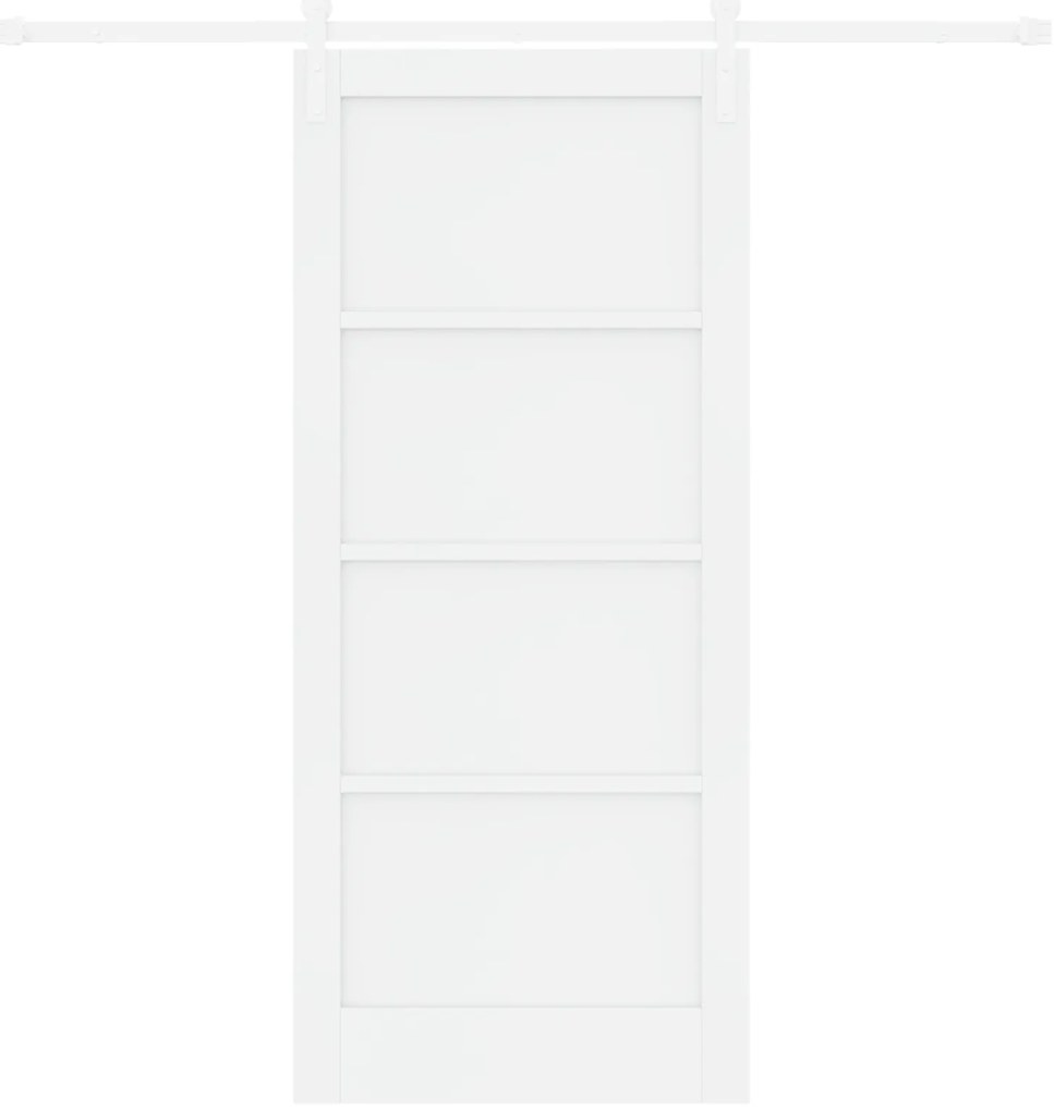 vidaXL Συρόμενη Πόρτα με Σετ Υλικών Λευκή 86x198.5 εκ.