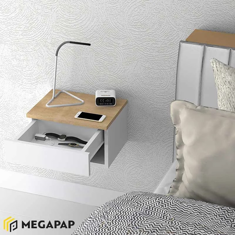 ΚΟΜΟΔΙΝΟ ΕΠΙΤΟΙΧΙΟ MARY MEGAPAP ΧΡΩΜΑ SONOMA - ΛΕΥΚΟ 40X30X23ΕΚ.