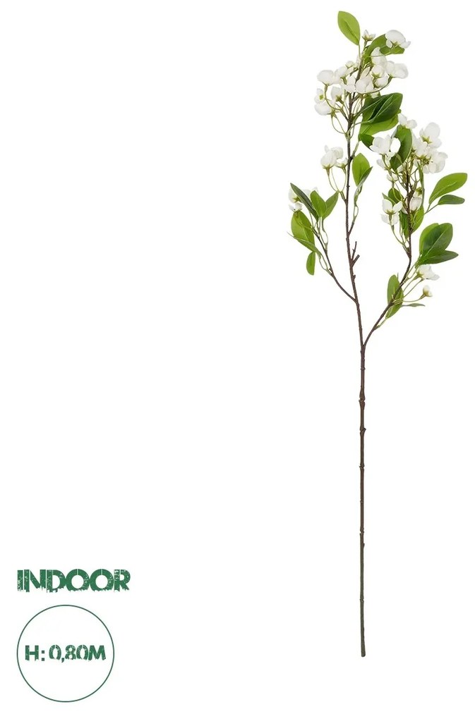 GloboStar® Artificial Garden WHITE JASMINE BRANCH 21145 Τεχνητό Διακοσμητικό Κλαδί Λευκό Γιασεμί Y80cm