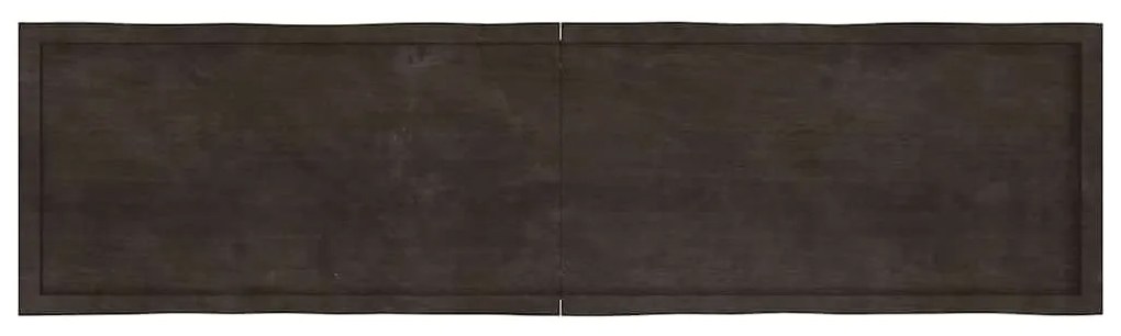 vidaXL Επιφ Τραπεζιού Αν Καφέ 200x50x(2-4)εκ.Ακατέργ. Μασίφ Ξύλο Δρυός