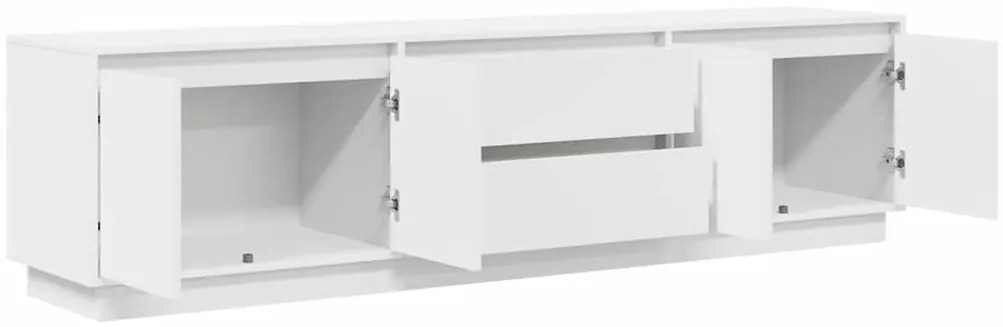 vidaXL Έπιπλο Τηλεόρασης με LED Λευκό 193,5x41x50 εκ.