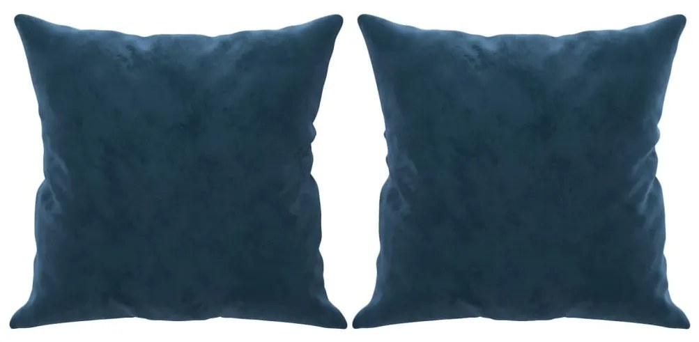 vidaXL Μαξιλάρια Διακοσμητικά 2 τεμ. Μπλε 40x40 εκ. Βελούδινα