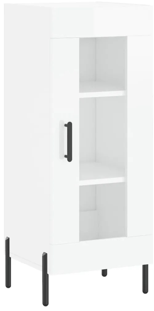 vidaXL Ντουλάπι Γυαλιστερό Λευκό 34,5x34x90 εκ. Επεξεργασμένο Ξύλο