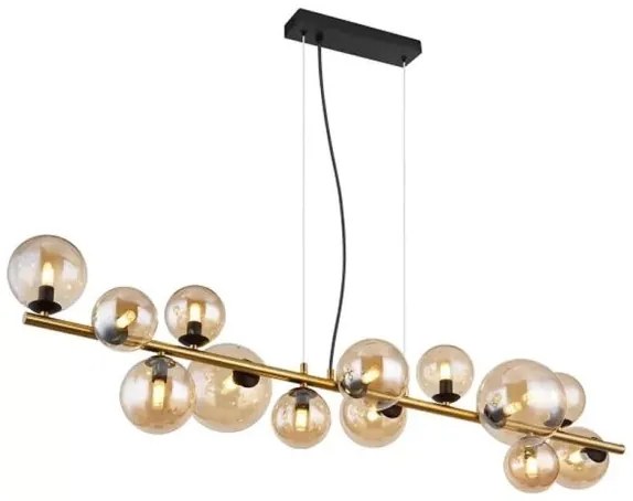 Κρεμαστό Φωτιστικό Οροφής 13xG9 LED 3,5W Κεχριμπάρι Riha 56135-13H Globo Lighting-56135-13H-Κεχριμπάρι 56135-13H