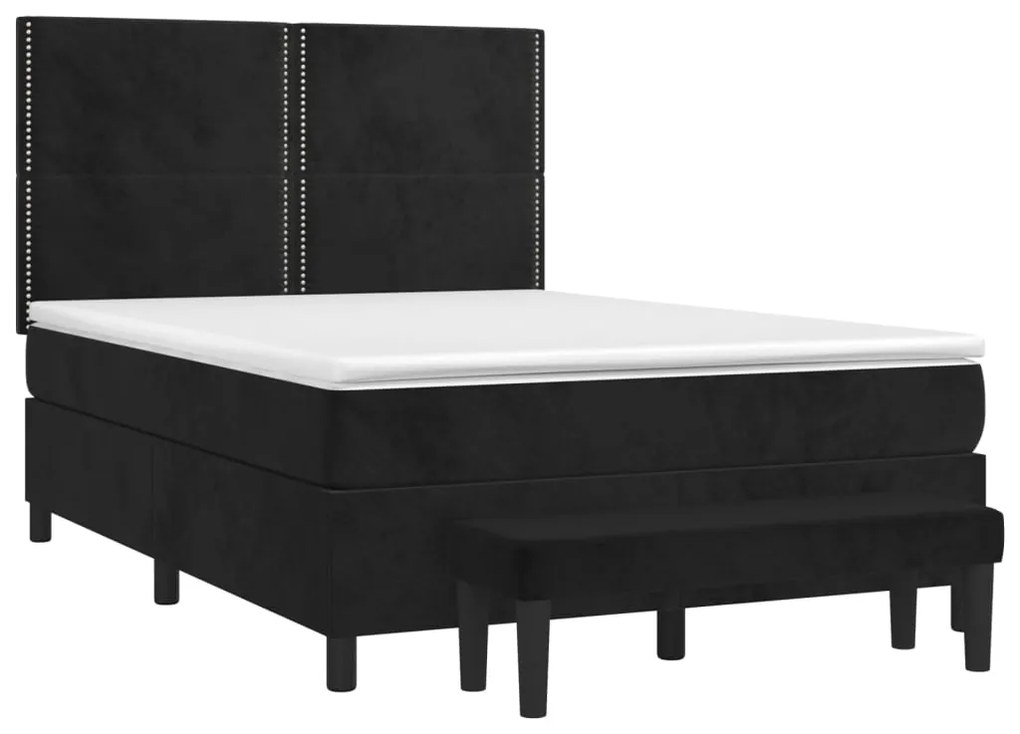 ΚΡΕΒΑΤΙ BOXSPRING ΜΕ ΣΤΡΩΜΑ ΜΑΥΡΟ 140X190 ΕΚ. ΒΕΛΟΥΔΙΝΟ 3137781