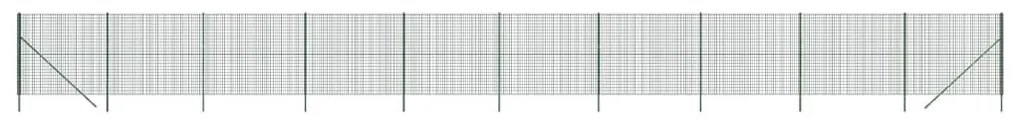 vidaXL Συρματόπλεγμα Περίφραξης Πράσινο 1,6x25 μ. Γαλβανισμένο Ατσάλι