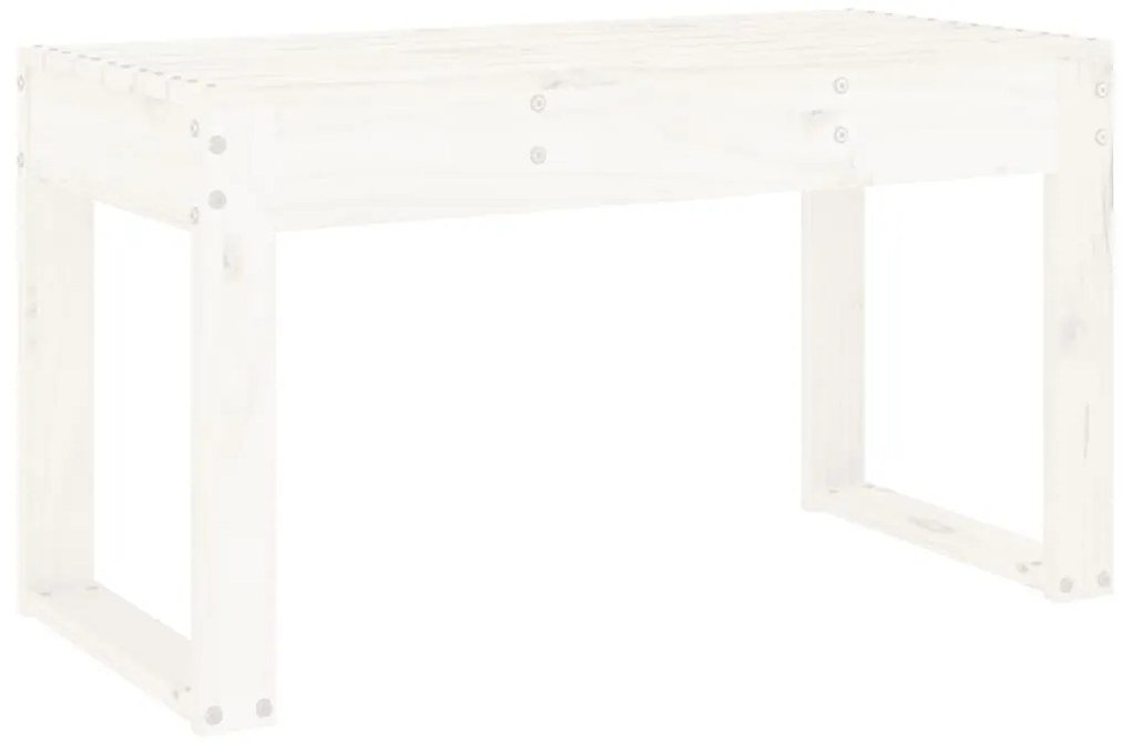 vidaXL Παγκάκι Κήπου Λευκό 80x38x45 εκ. από Μασίφ Ξύλο Πεύκου