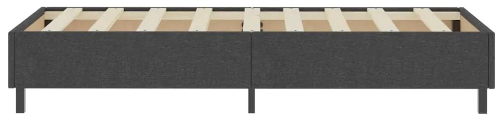 vidaXL Κρεβάτι Boxspring Σκούρο Γκρι 80 x 200 εκ. Υφασμάτινο