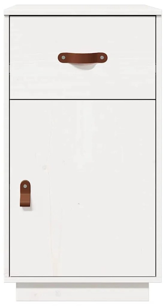 vidaXL Ντουλάπι Γραφείου Λευκό 40 x 50 x 75 εκ. Μασίφ Ξύλο Πεύκου