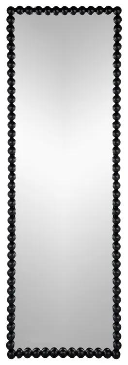 Artekko Καθρέφτης Μαύρος Ολόσωμος (58.5x5.1x183)cm Ορθογώνιος με Μεταλλικό Σκελετό με Χάντρες