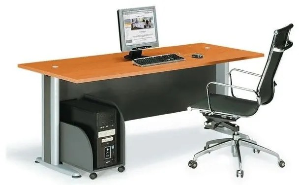 BASIC Γραφείο Απόχρωση Dark Grey - Cherry