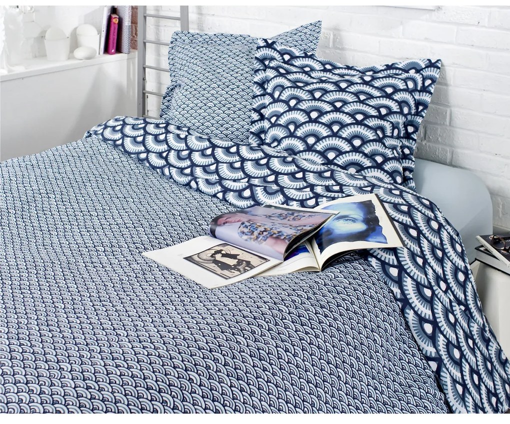 Σετ κλινοσκεπασμάτων Calitex  VAGUE BLEU TEMPETE 260x240