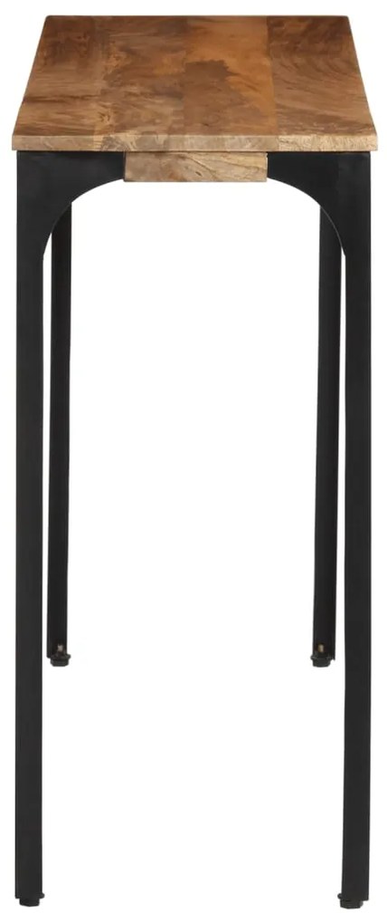vidaXL Τραπέζι Κονσόλα Καφέ 110x35x76 εκ. από Μασίφ Ξύλο Μάνγκο/Σίδερο