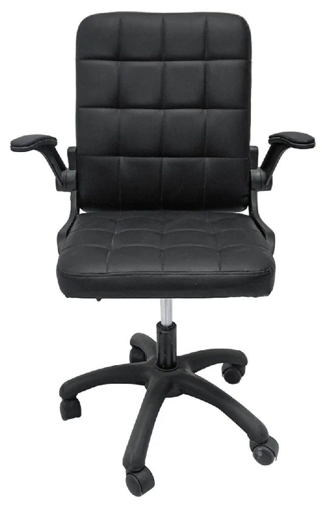 ΚΑΡΕΚΛΑ ΓΡΑΦΕΙΟΥ PORTIMA HM1197.01 ΜΑΥΡΟ PVC-NYLON ΣΚΕΛΕΤΟΣ &amp; ΒΑΣΗ 69x57x97Υεκ.