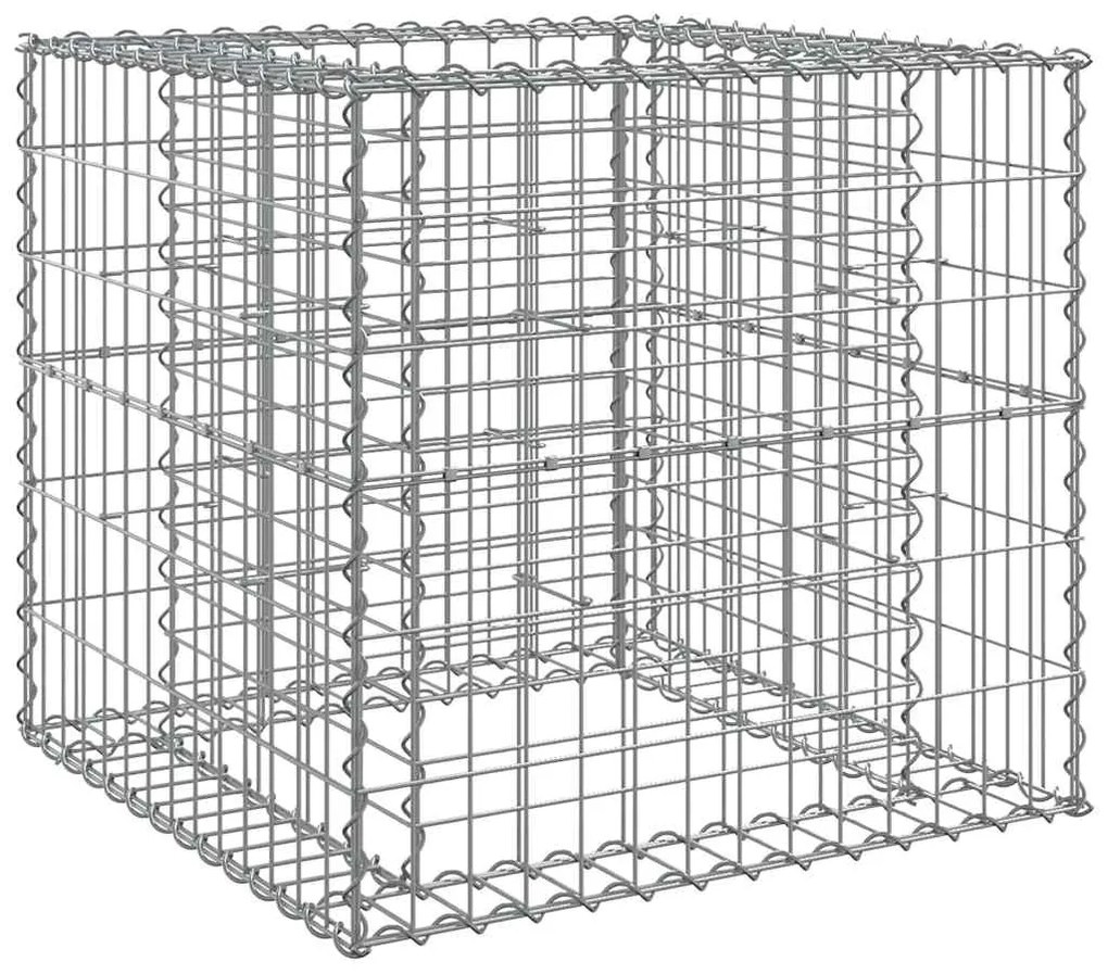 vidaXL Συρματοκιβώτιο Ασημί 70 x 70 x 65 εκ. από Γαλβανισμένο Χάλυβα