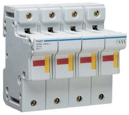 Ασφαλειο-αποζευκτής L51 - 3P+Ν LS604 Hager LS604