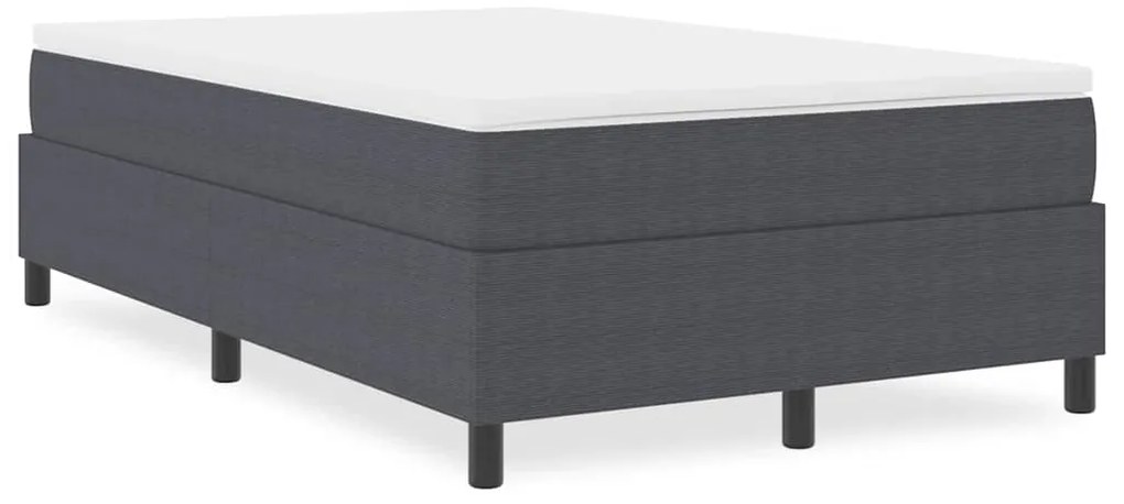 vidaXL Κρεβάτι με ελατήρια Σκούρο γκρι 120 x 200 cm Βελούδο