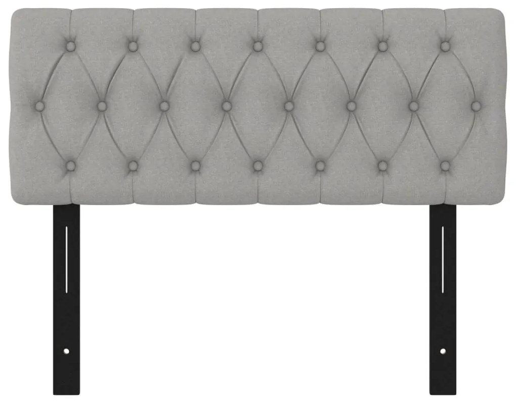 vidaXL Κεφαλάρι Ανοιχτό Γκρι 100x7x78/88 εκ. Ύφασμα