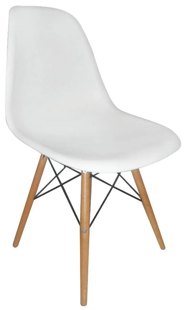 Καρέκλα Art Wood White  EM123.1P  46X53X81 cm Σετ 4τμχ Polypropylene