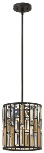 Κρεμαστό Φωτιστικό Οροφής 1xE27  Κρύσταλλο Κ9  Gemma Elstead Lighting-HK-GEMMA-P-A-VBZ-Μπρονζέ HK-GEMMA-P-A-VBZ