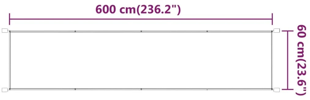 Τέντα Κάθετη Ανοιχτό Πράσινο 60 x 600 εκ. από Ύφασμα Oxford - Πράσινο