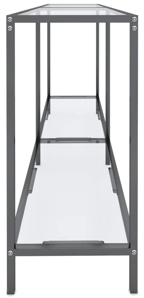 vidaXL Τραπέζι Κονσόλα Διαφανές 140 x 35 x 75,5 εκ. από Ψημένο Γυαλί