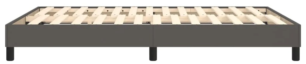 vidaXL Σκελετός Κρεβατιού με Ελατήρια Γκρι 140x200 εκ. από Συνθετικό Δέρμα