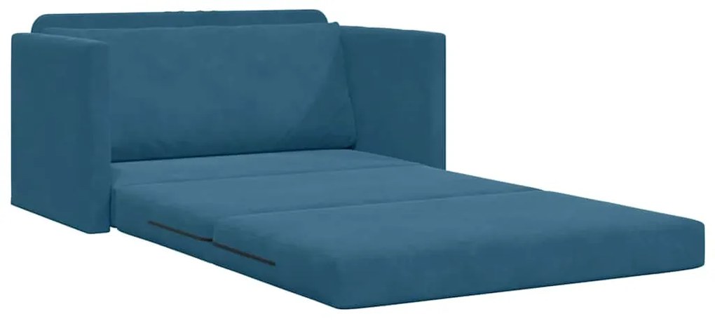 vidaXL Κρεβάτι καναπές Μπλε 124 x 204 x 61 εκ Βελούδο