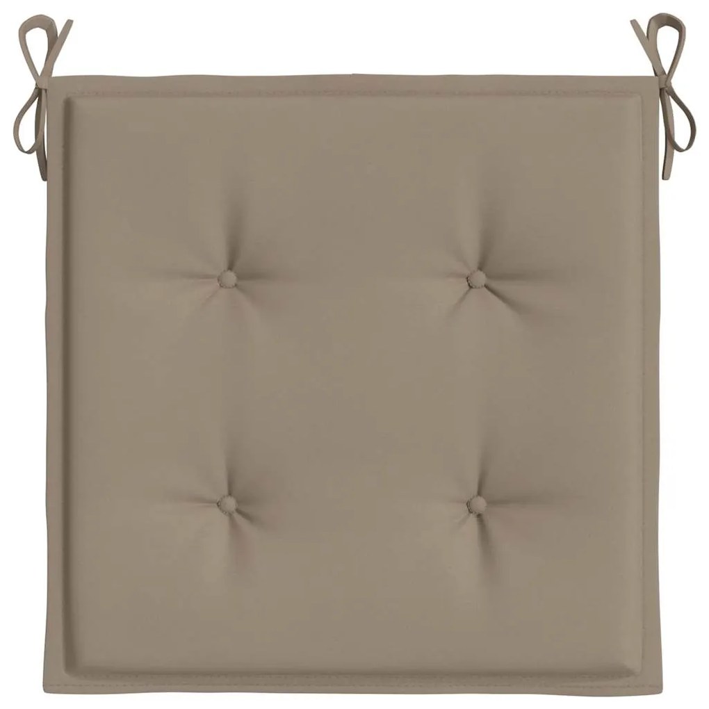 vidaXL Μαξιλάρια Καρέκλας Κήπου 4 τεμ. Taupe 50x50x3 εκ. Oxford Ύφασμα