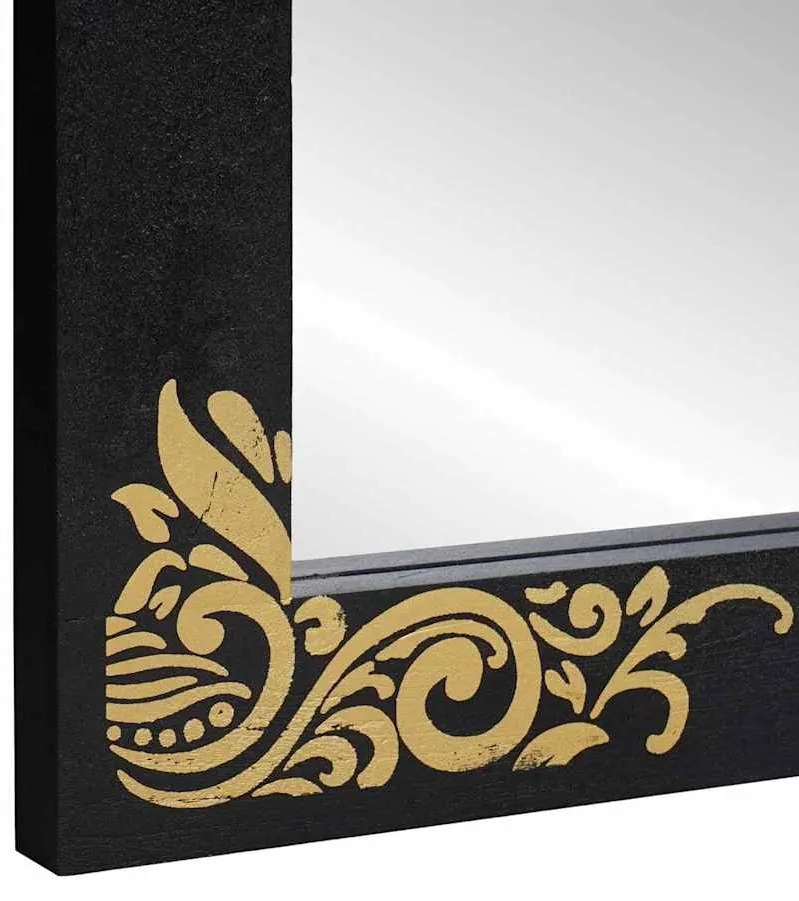 vidaXL Καθρέφτης Μπάνιου με καθρέφτη Μαύρο και Ασημί 70 x 50 x 2,5 εκ.