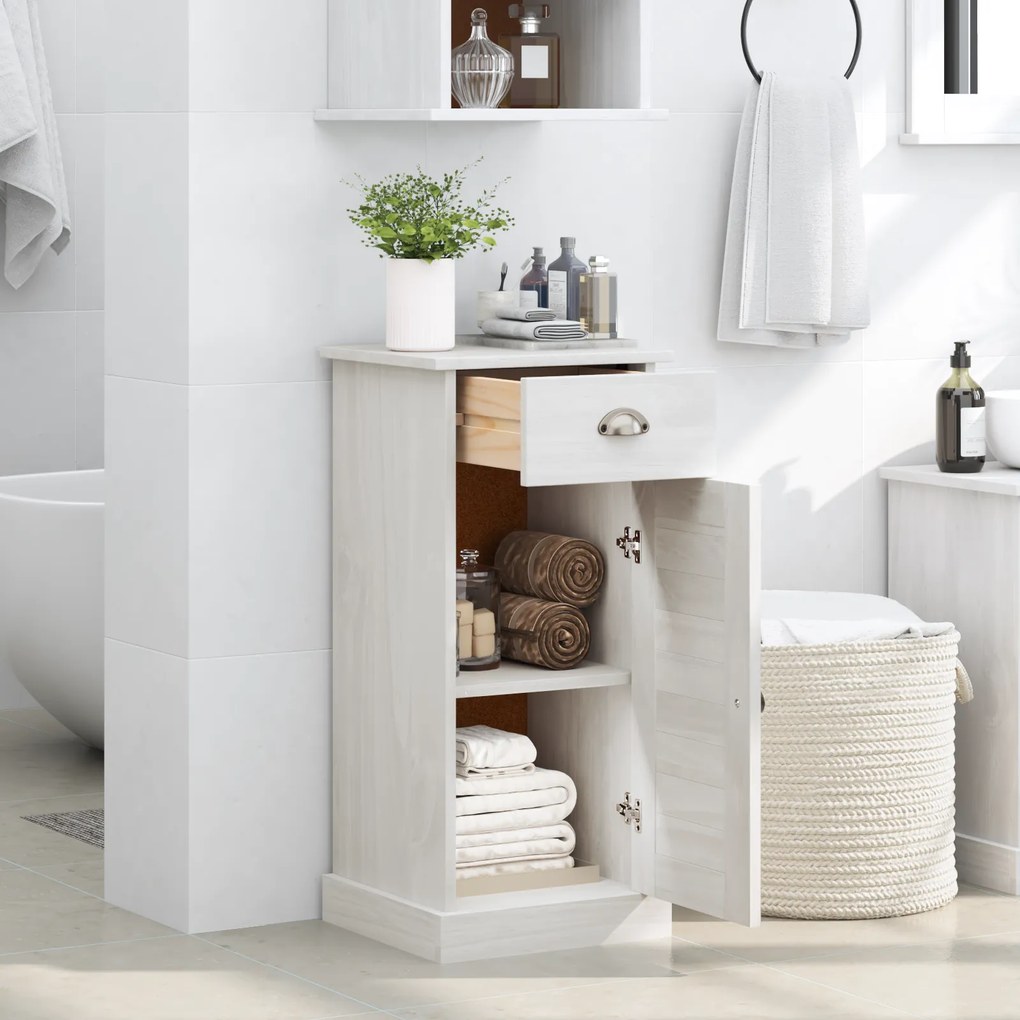 vidaXL Ντουλάπα του μπάνιου "VIGO" με Συρτάρι 37x34x80 εκ. Μασίφ ξύλο πεύκου
