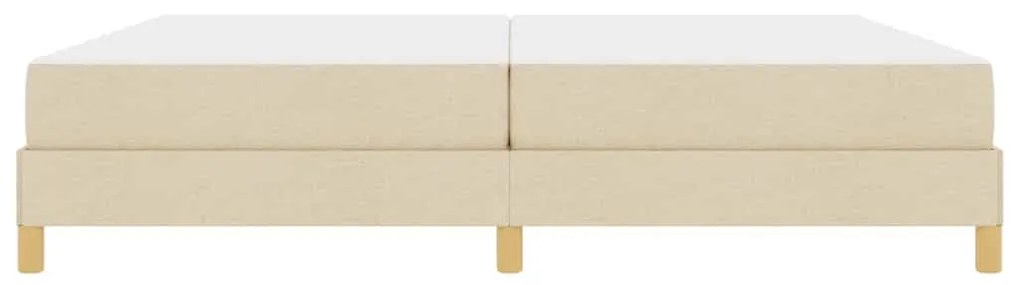 vidaXL Κρεβάτι με ελατήρια Κρέμα και Καφέ 200 x 200 cm
