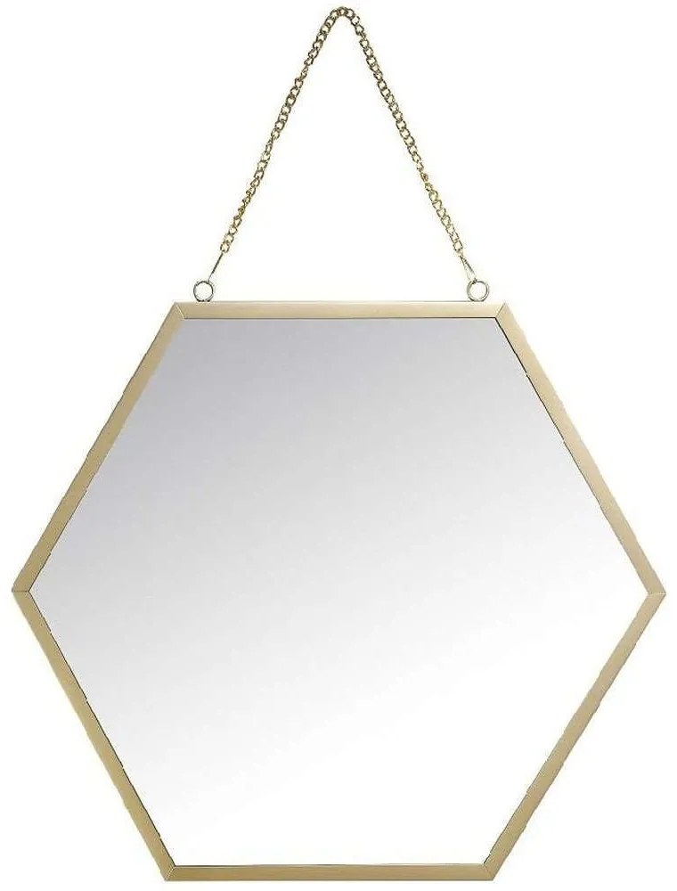 Καθρέπτης Τοίχου FAM628 34,5x30,5cm Gold Espiel Μέταλλο,Γυαλί