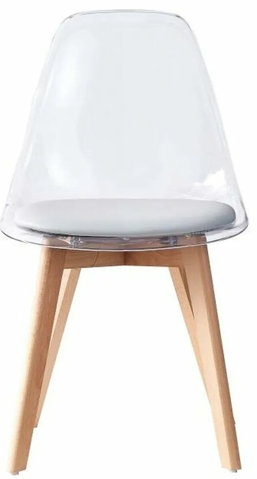 Καρέκλα Τραπεζαρίας DKD Home Decor Γκρι Ξύλο Πολυανθρακικό 54 x 47 x 81 cm
