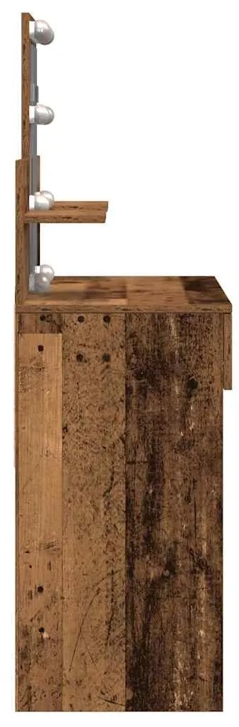 vidaXL Κομοδίνο Παλιό Ξύλο 100 x 40 x 130 εκ Επεξεργασμένο ξύλο