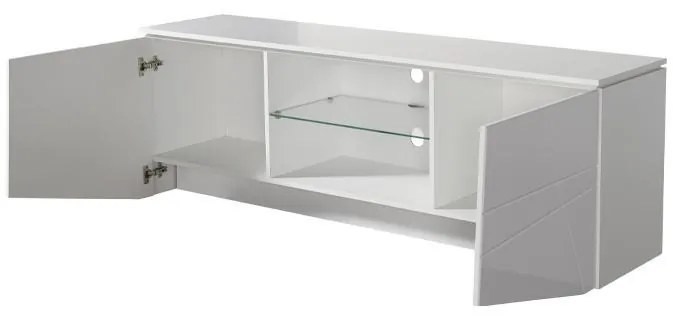Έπιπλο Τηλεόρασης Cadiz Λευκή Λάκα 168x39x57 εκ. 168x39x57 εκ.