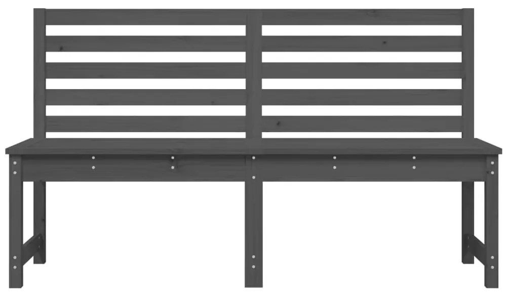 vidaXL Παγκάκι Κήπου Γκρι 157,5 εκ. από Μασίφ Ξύλο Πεύκου