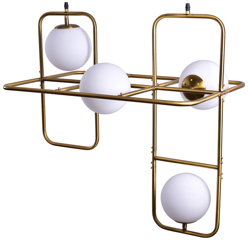 SE 133-4PS ATHEN PENDANT LAMP BRUSHED BRASS 1B4