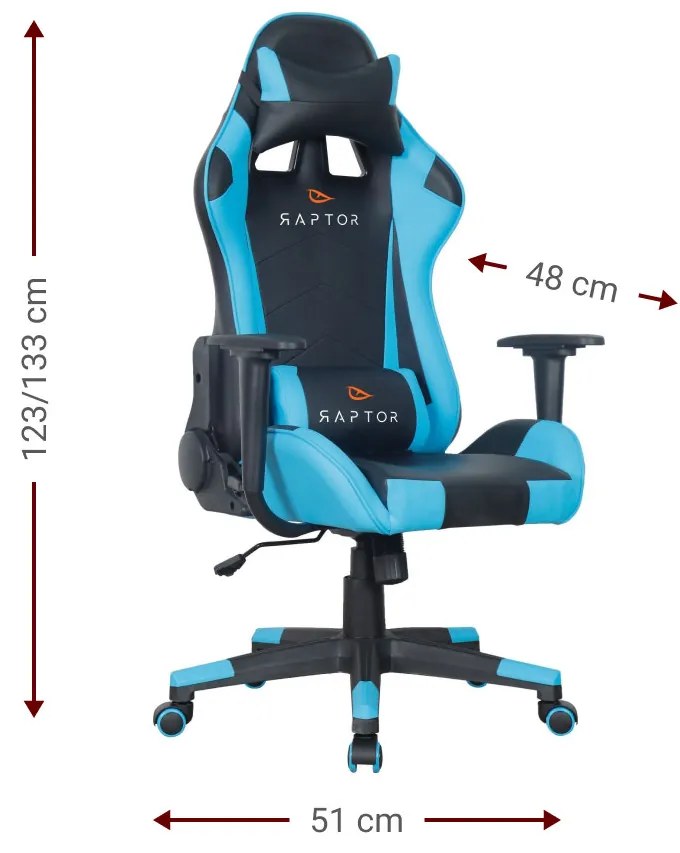 Καρέκλα Gaming Raptor Alyx-Mple-Anoixto
