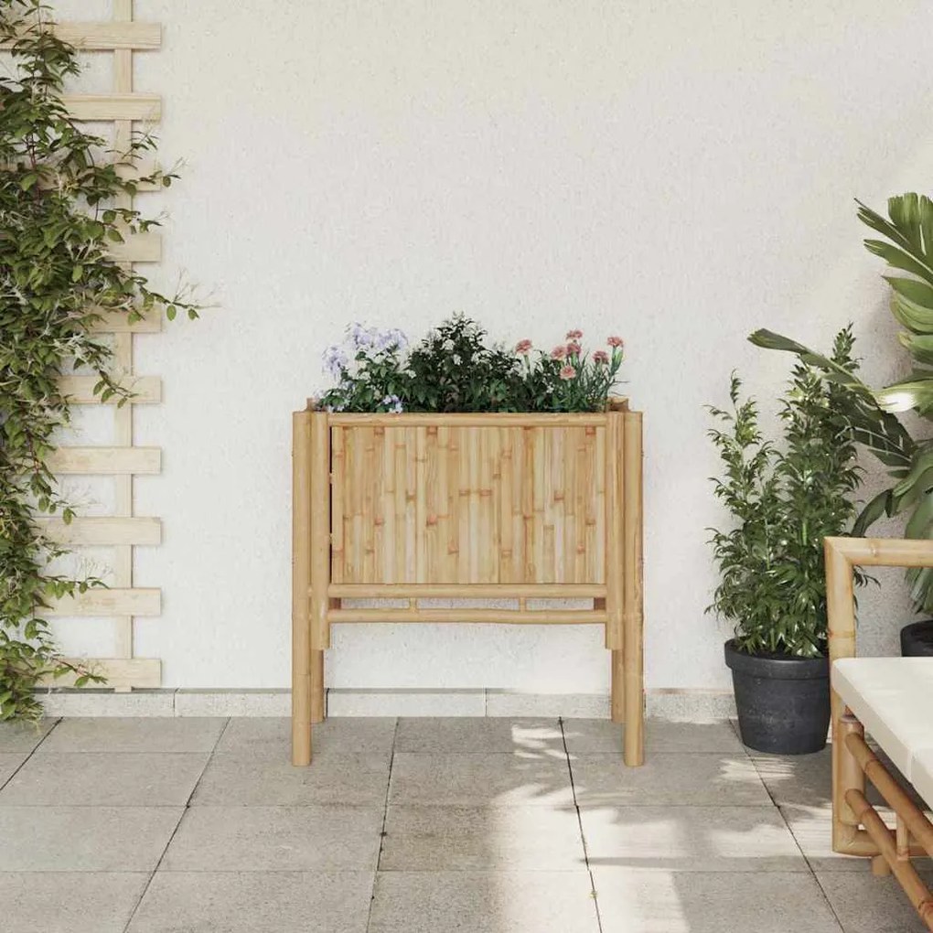vidaXL Υπερυψωμένη Ζαρντινιέρα Καφέ 70 x 35 x 70 εκ. Μπαμπού