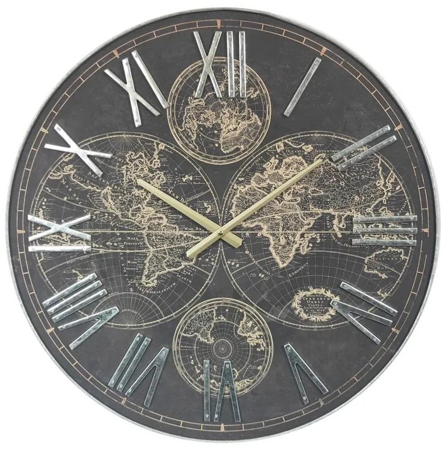 Ρολόι Τοίχου Univers 020599 D60xH4,5cm Black-Beige Mdf,Μέταλλο