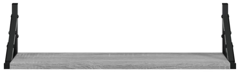 Ράφια Τοίχου 2 τεμ. Γκρι Sonoma 60 x 15 x 15,5 εκ. - Γκρι